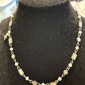 925 sterling silver 16” long with fresh water pearls